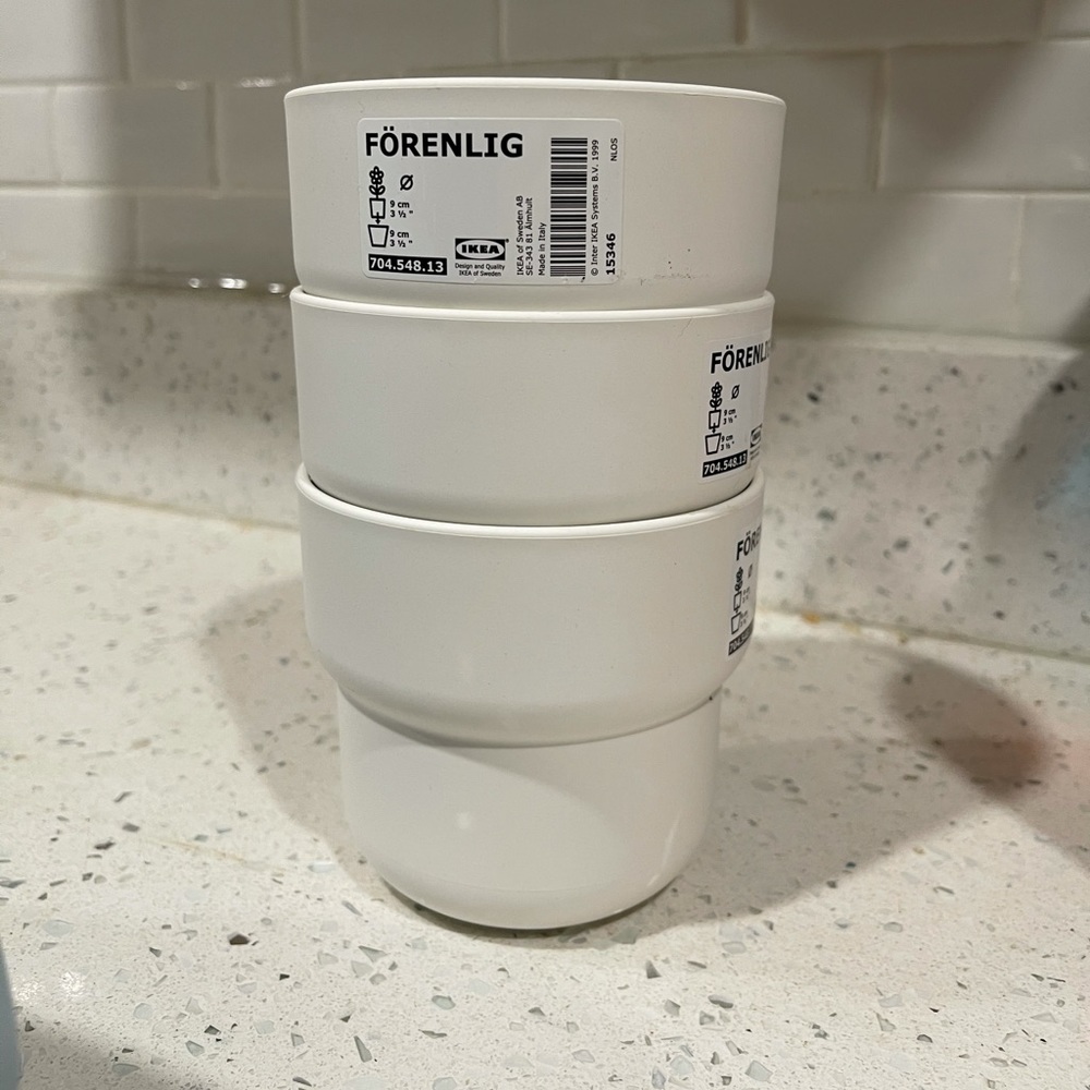 3.5in white pot plant ikea brand new